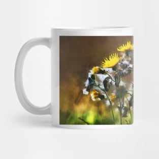 Dandelion Life Cycle with artistic filter Mug